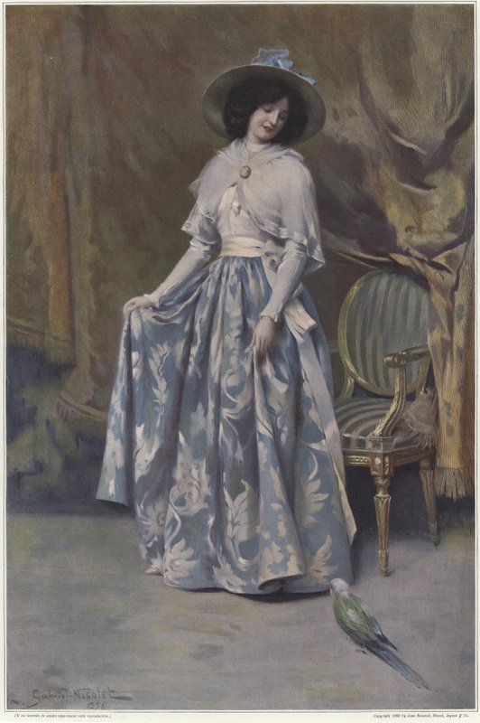 Portré kék színben alkotó: Gabriel Nicolet