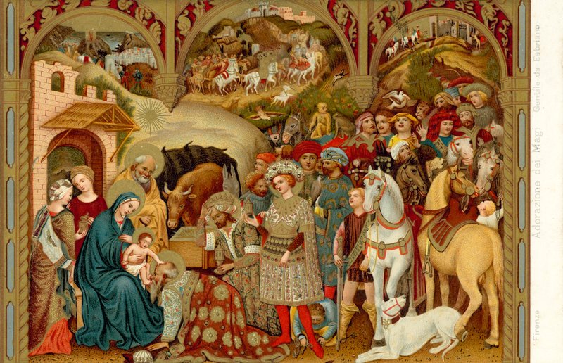 A bölcsek imádása (chromolitho) alkotó: Gentile da Fabriano