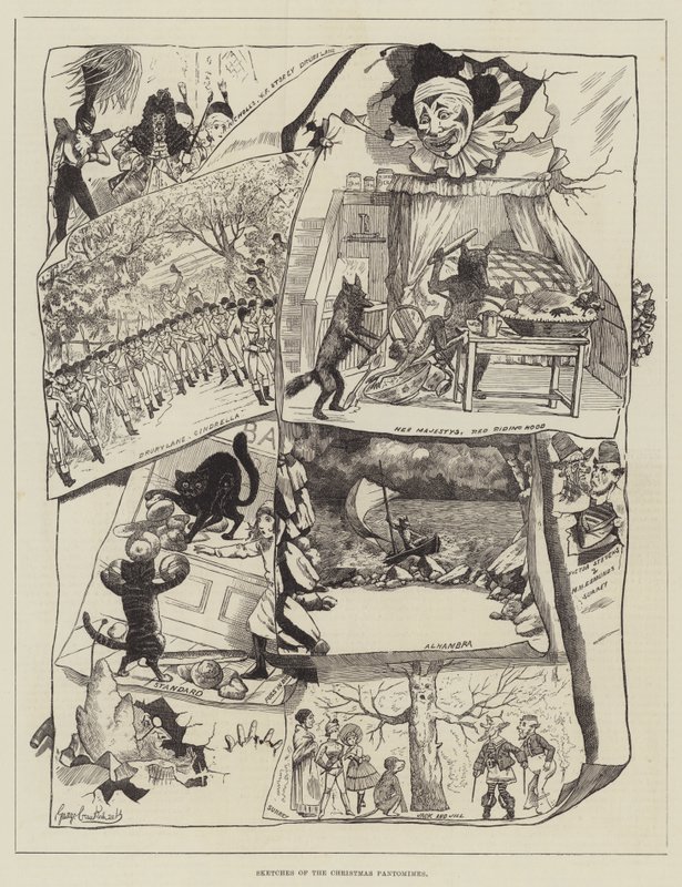Vázlatok a karácsonyi pantomimesekről alkotó: George Cruikshank