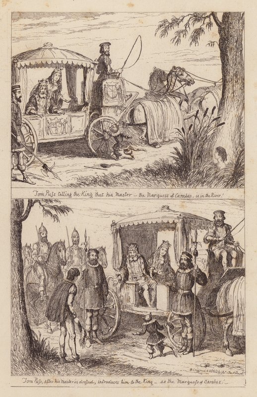Csizmás kandúr (metszet) alkotó: George (after) Cruikshank