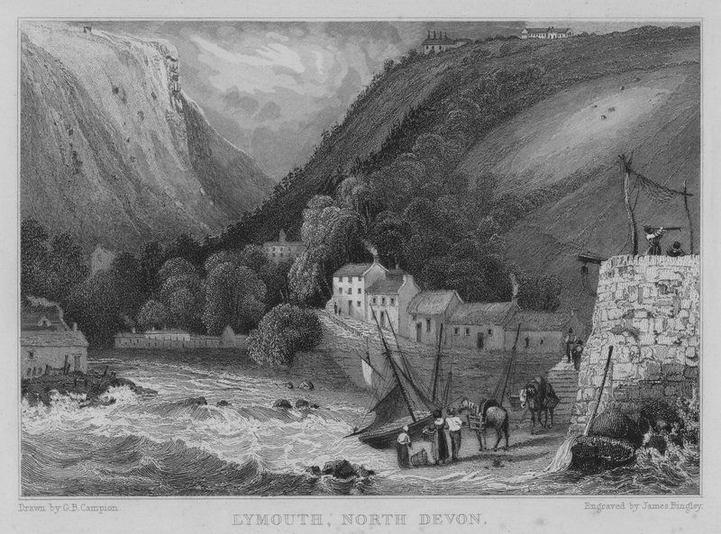 Lynmouth, North Devon (metszet) alkotó: George Bryant Campion