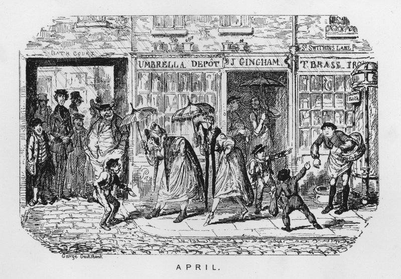 április (metszet) alkotó: George Cruikshank