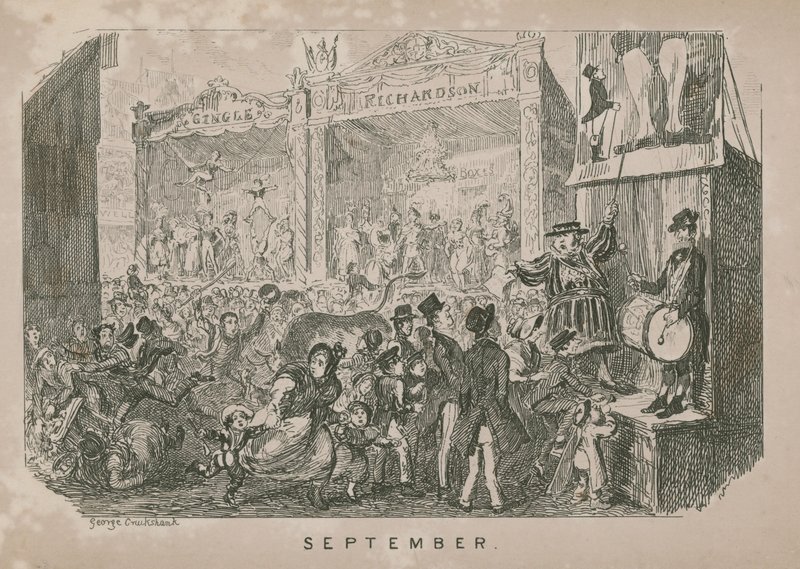 Szeptemberi vásár alkotó: George Cruikshank