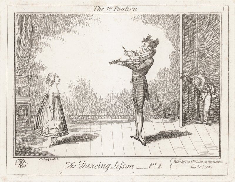 A tánclecke: az első pozíció alkotó: George Cruikshank