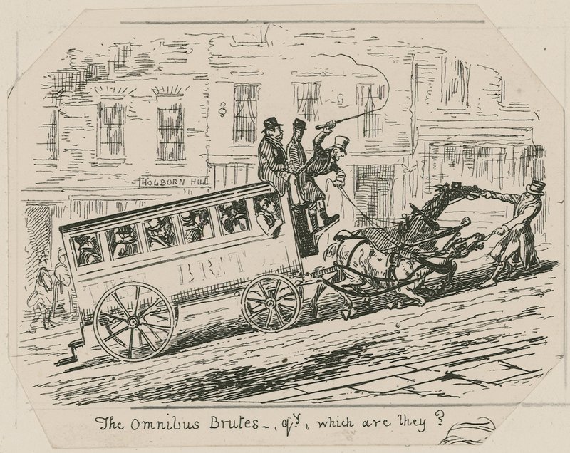 The omnibus brutes ... which are they  alkotó: George Cruikshank
