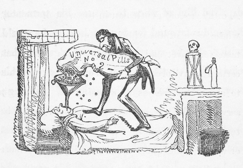 Univerzális tabletták (gravírozás) alkotó: George Cruikshank