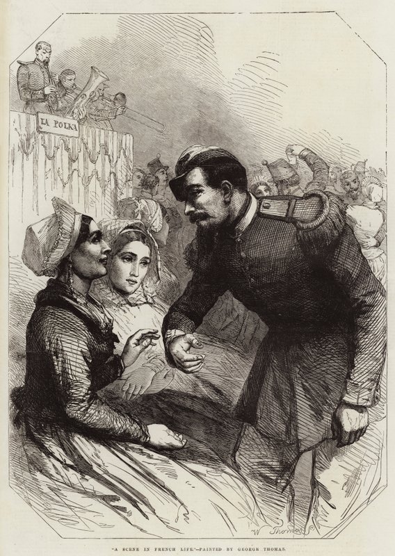 Jelenet a francia életben alkotó: George Housman Thomas