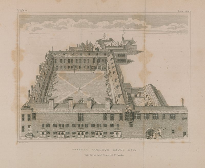A Gresham College légi felvétele alkotó: George Vertue