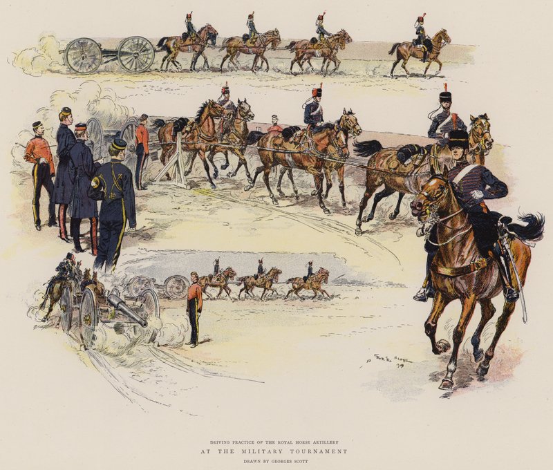 A katonai tornán (chromolitho) alkotó: Georges Bertin Scott