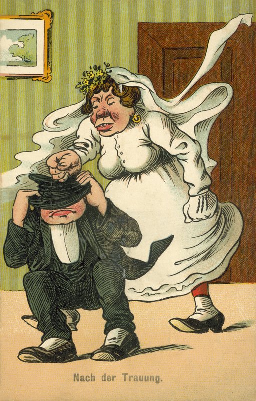 Az esküvő után (színes litho) alkotó: German School