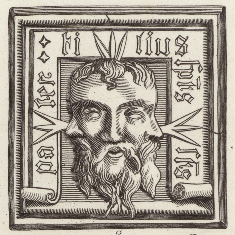 Amulett. Illusztráció képekhez Atlasz (metszet) alkotó: German School