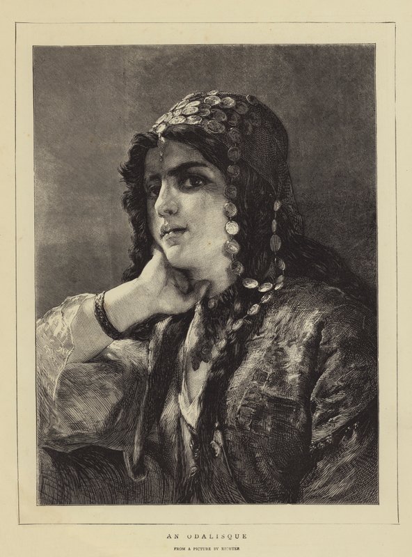 Odalisque (metszet) alkotó: German School