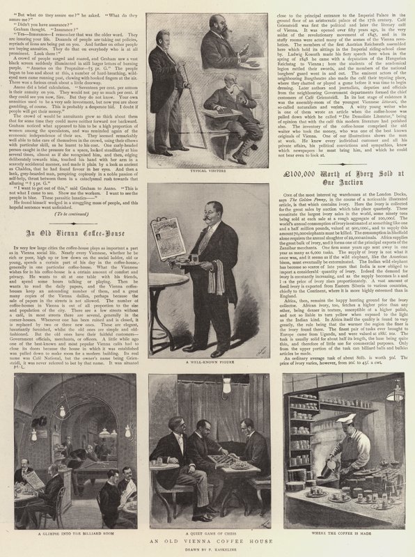 Egy régi bécsi kávéház (litho) alkotó: German School
