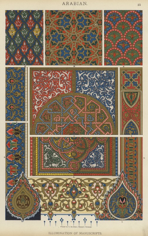 Arab, Kéziratok megvilágítása (színes litó) alkotó: German School
