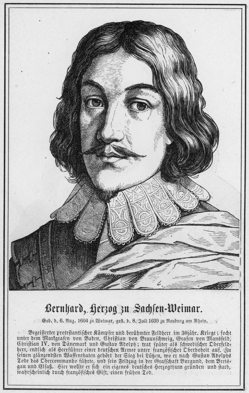 Bernhard, Sachlen-Weimari herceg (metszet) alkotó: German School