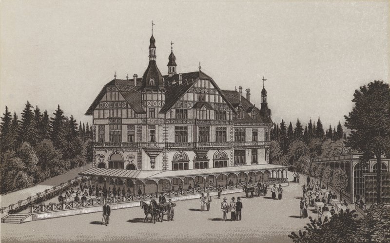 Cafe Jagerhaus (litho) alkotó: German School