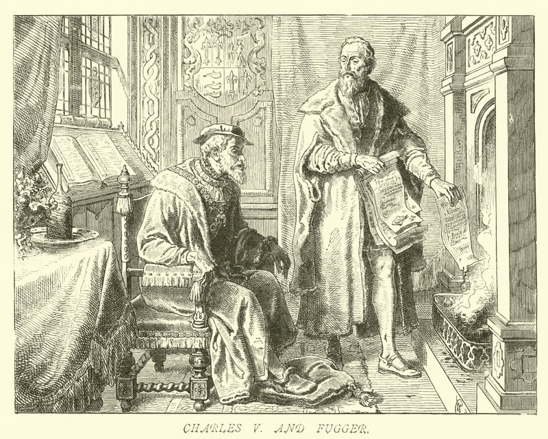 V. Károly és Fugger alkotó: German School