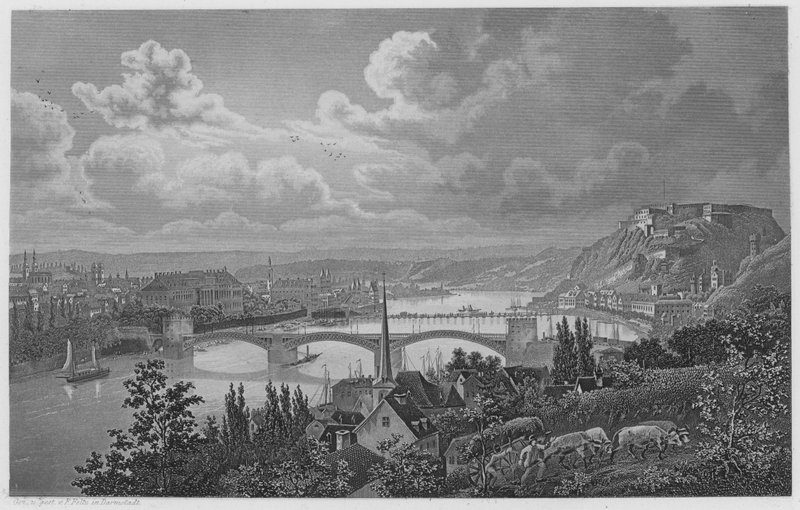 Coblenz (metszet) alkotó: German School