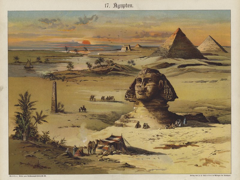 Egyiptom (színes litó) alkotó: German School
