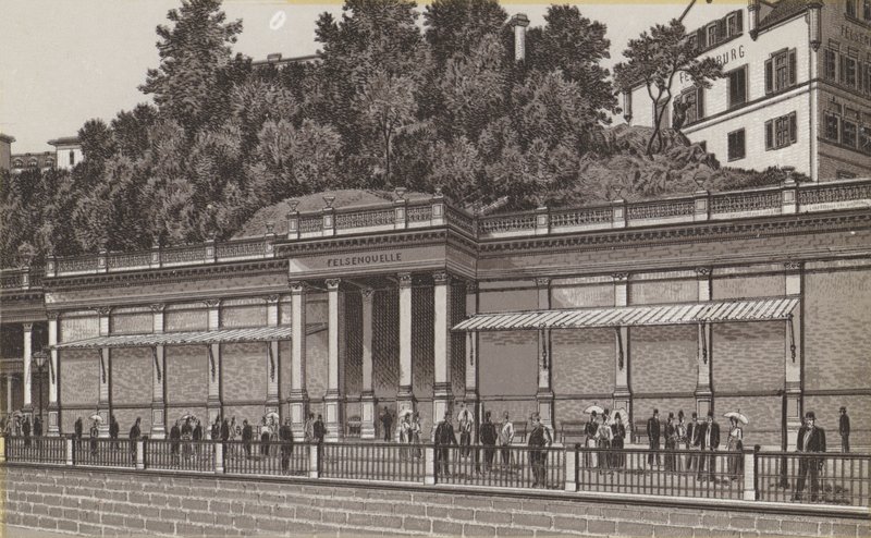 sziklaforrás (litho) alkotó: German School