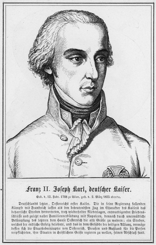 II. Ferenc József Karl, Deutscher Kaiser (metszet) alkotó: German School