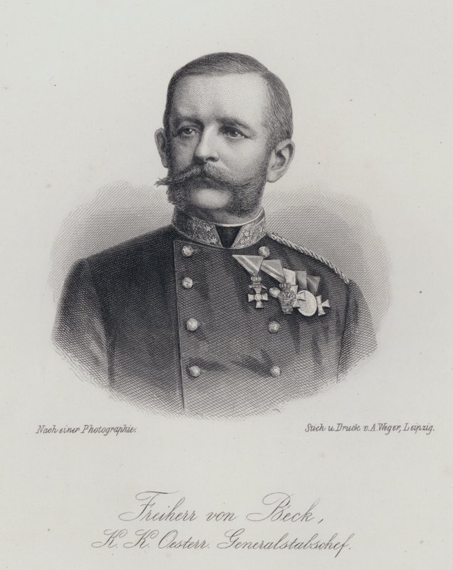 Friedrich von Beck-Rzikowsky, osztrák tábornok (metszet) alkotó: German School