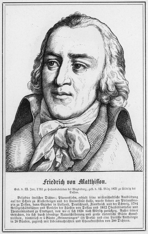 Friedrich von Matthisson (metszet) alkotó: German School