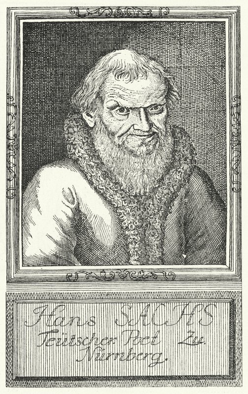 Hans Sachs, German playwright and writer (engraving) alkotó: German School
