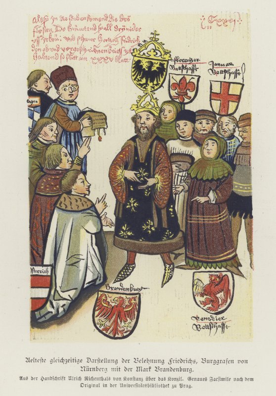 V. Frigyes, a nürnbergi Burgrave beruházása alkotó: German School