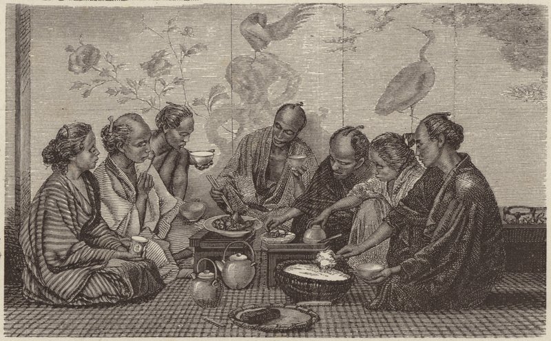 Japán étel (metszet) alkotó: German School