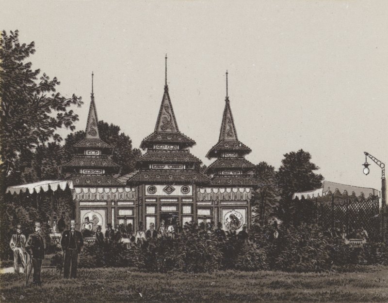 Japán halászok porcelánpavilonja (litho) alkotó: German School