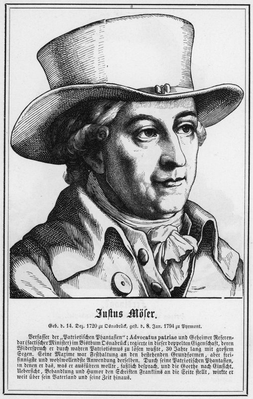 Justus Moser (metszet) alkotó: German School