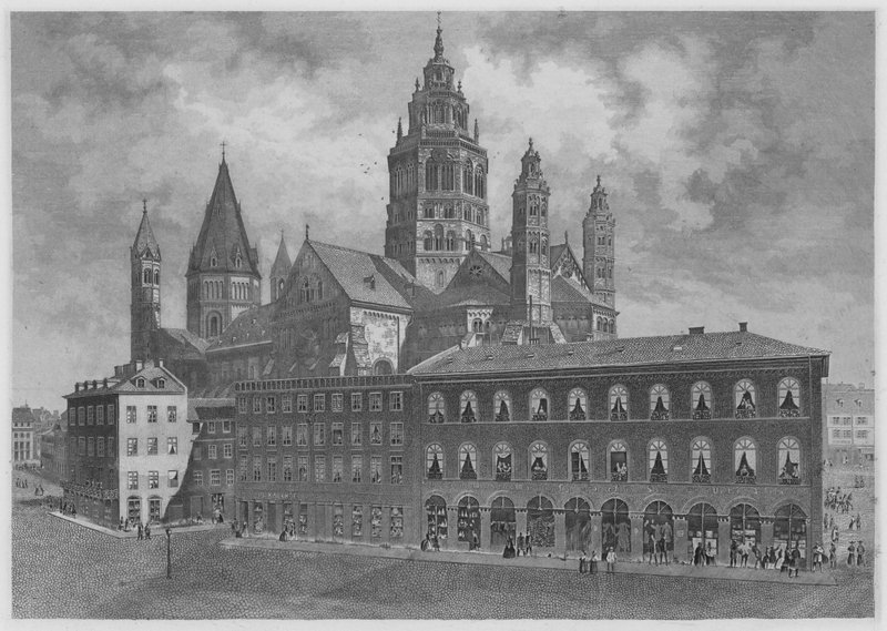 Mainz (metszet) alkotó: German School