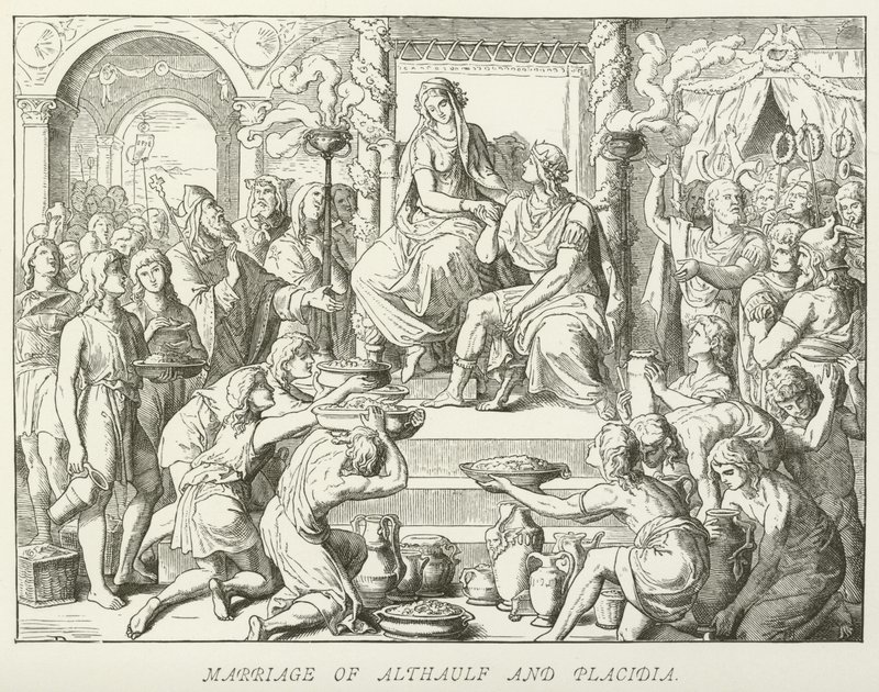 Althaulf és Placidia házassága alkotó: German School