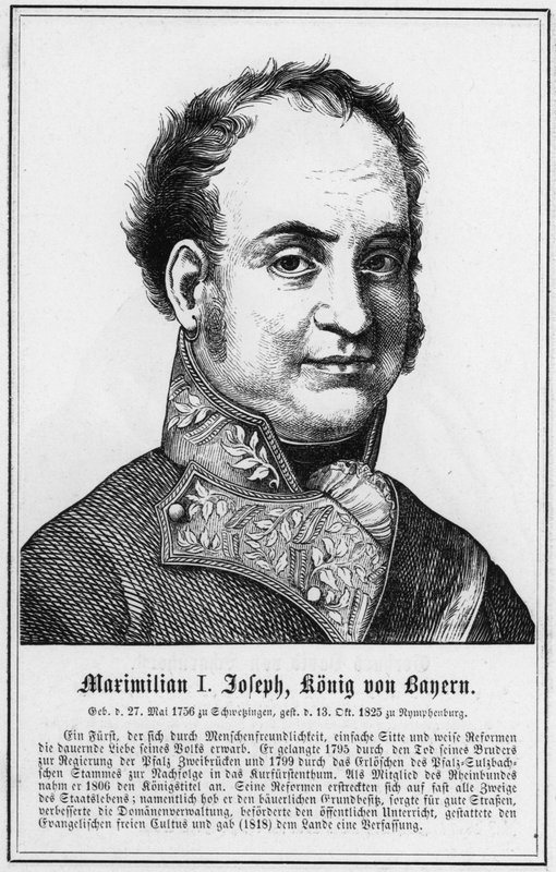 Maximilian I Joseph, Konig von Bayern (metszet) alkotó: German School