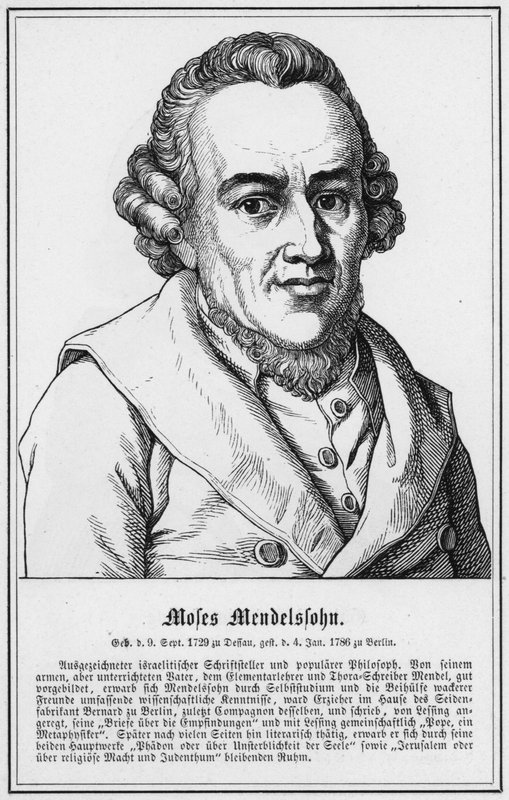 Moles Mendelssohn (metszet) alkotó: German School