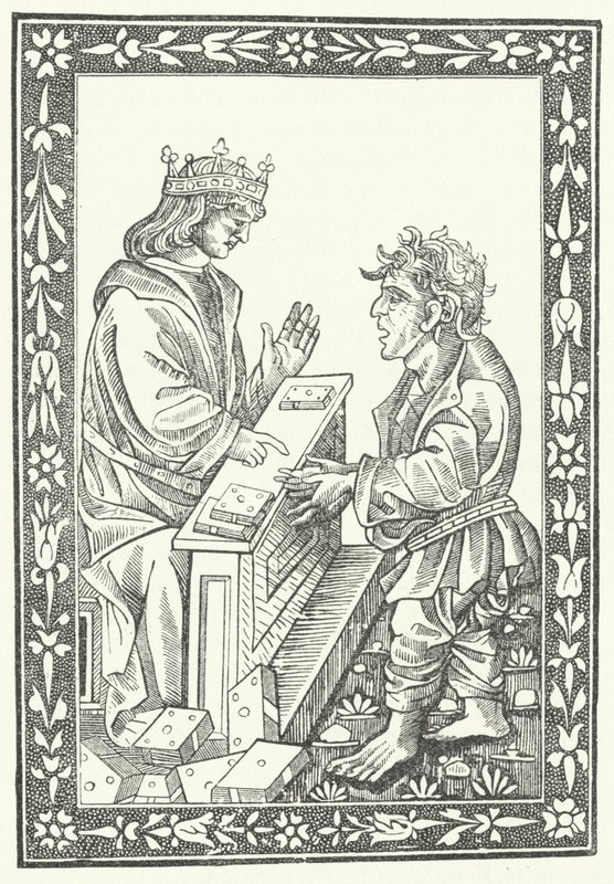 Salamon és Marcolf (metszet) alkotó: German School