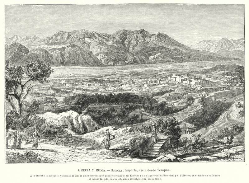 Spárta, Ókori Görögország (litho) alkotó: German School