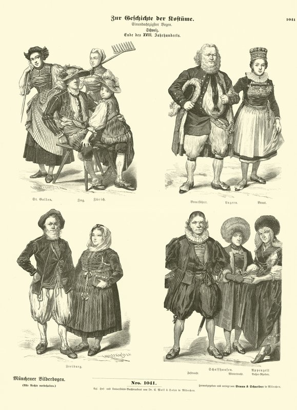 Svájci viseletek, 18. század vége alkotó: German School