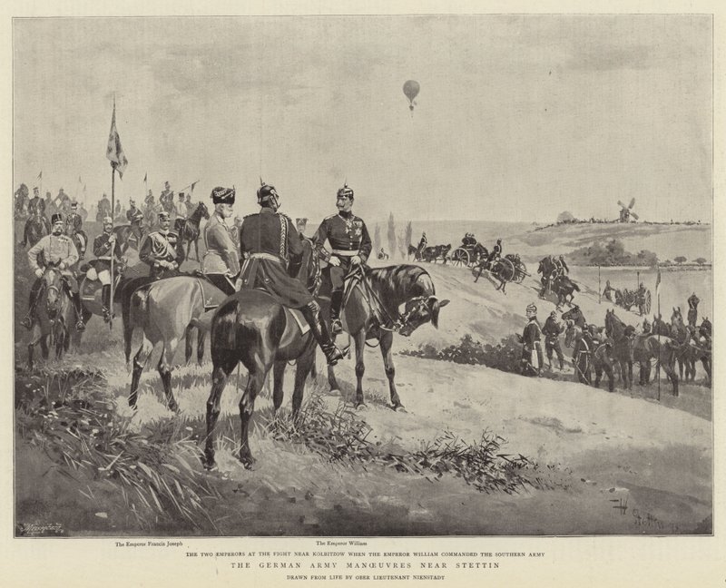 A német hadsereg manőverei Stettin közelében (litho) alkotó: German School