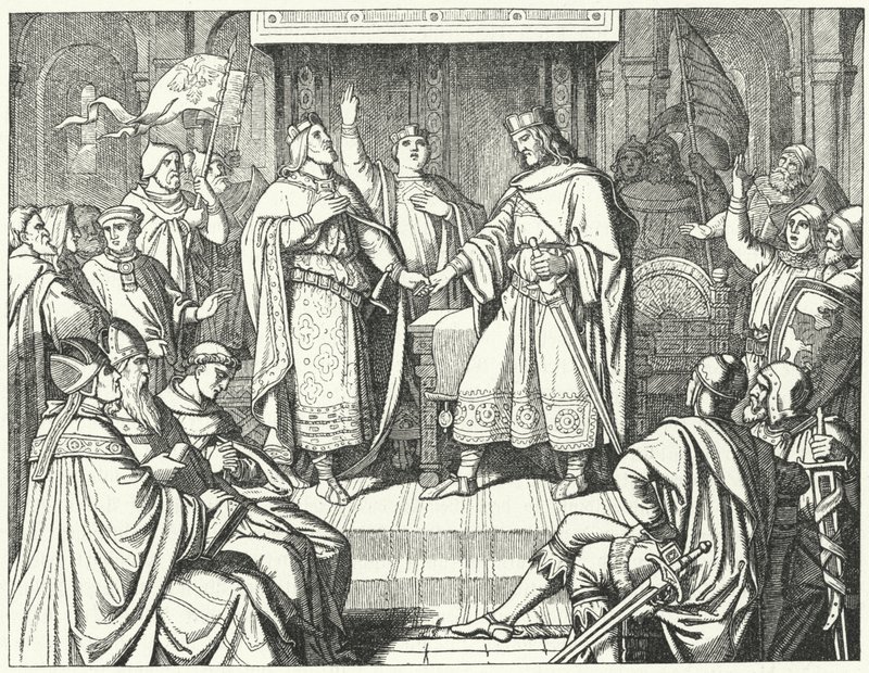 Verduni Szerződés, 843 (metszet) alkotó: German School