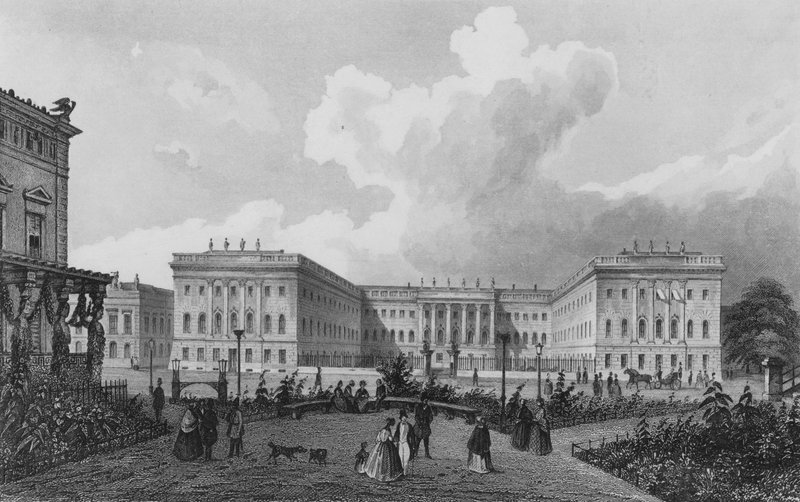 Egyetemi épületek, Berlin (acélmetszet) alkotó: German School