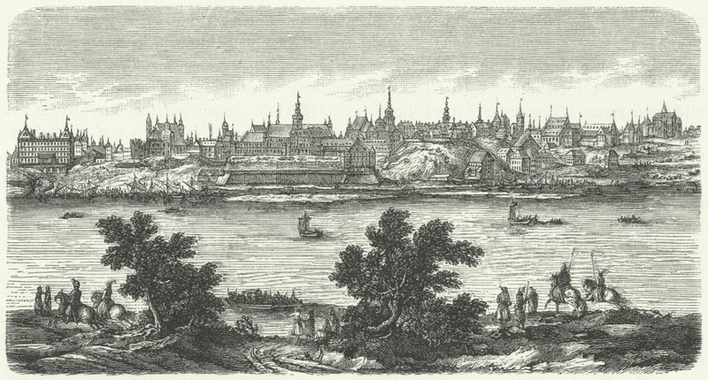Varsó a 17. században (metszet) alkotó: German School
