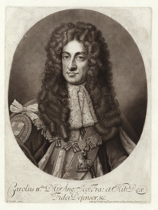 Károly király portréja II alkotó: Godfrey Kneller