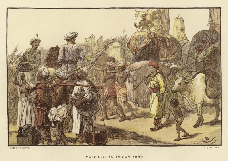 Egy indiai hadsereg menetelése alkotó: Gordon Frederick Browne
