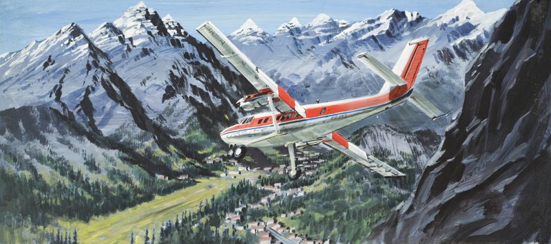 De Havilland Twin Otter (gouache, papír) alkotó: Graham Coton