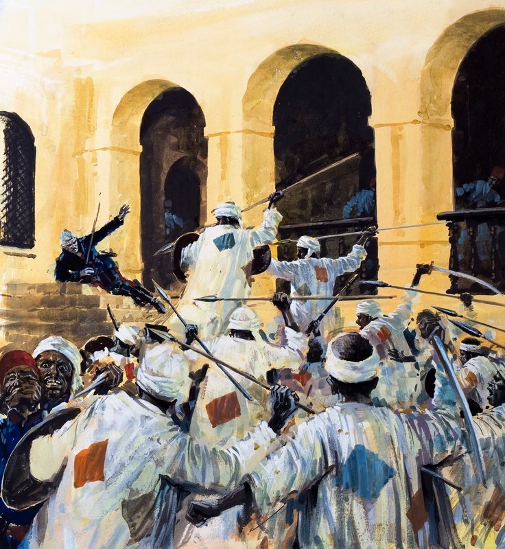 Gordon tábornok halála Kartúmban alkotó: Graham Coton