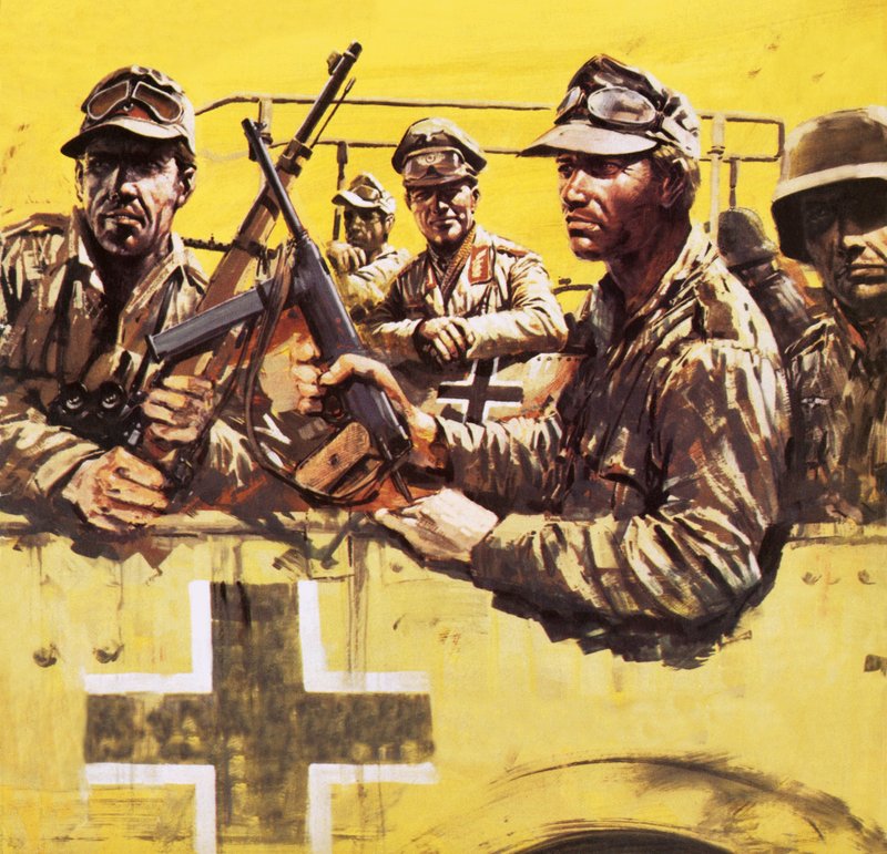 Erwin Rommel tábornok és más német katonák alkotó: Graham Coton