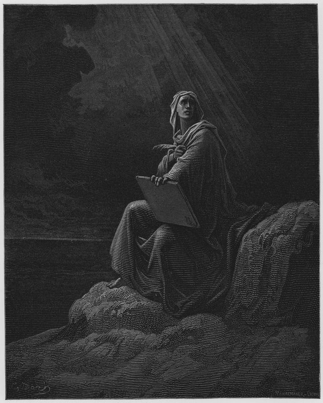 Gustave Dore Biblia: S János Patmoszon alkotó: Gustave Dore