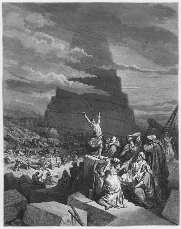Gustave Dore Biblia: A nyelvek összezavarása alkotó: Gustave Dore